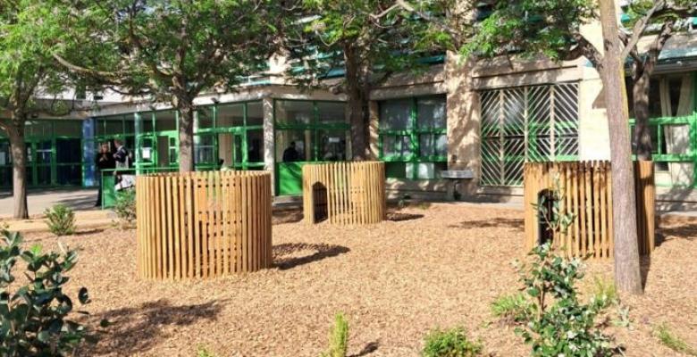Des cours repensées en ilots de fraîcheur